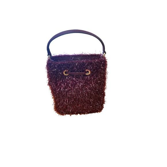 NWT Kate Spade cherry wood natalia tinsel small bucket bag - Picture 2 of 4